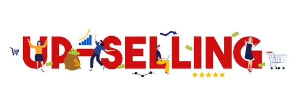 büyüme için tüketiciye diğer ürün veya hizmetleri sunarak satışları artırmak için pazarlama stratejisinin up-selling kavramı.