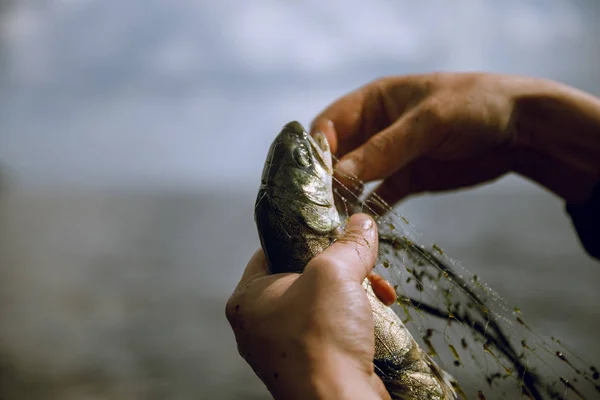 Redes de pesca en un barco — Foto de Stock