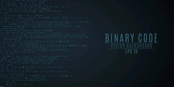 Fond Code Binaire Une Lueur Bleue Haute Technologie Programmation Science — Image vectorielle