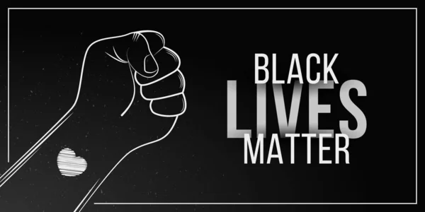 Siyahların Yaşamı Önemlidir Protestosu Abd Syan Afişi Siyahlara Karşı Şiddeti — Stok Vektör