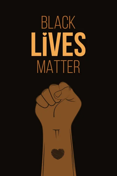 Flyer Black Lives Matter Protesteert Stop Geweld Tegen Zwarte Mensen — Stockvector