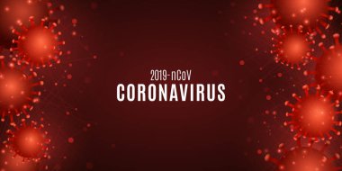 Coronavirus enfeksiyonu geçmişi. Tıbbi tasarım için Covid 19 afişi. Kandaki patojenik organizma. Vektör çizimi. EPS 10.