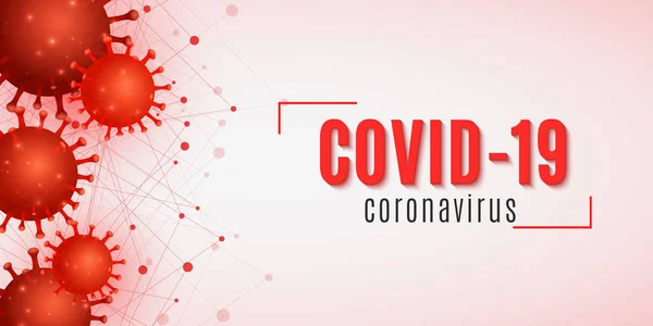 Bannière Scientifique Médicale Coronavirus Covid Couverture Pour Conception Médicale Organisme — Image vectorielle