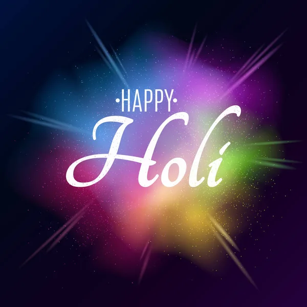 Holi Festival Colors Explosion Colors Festive Background Multicolor Spray Colorful — Stock Vector