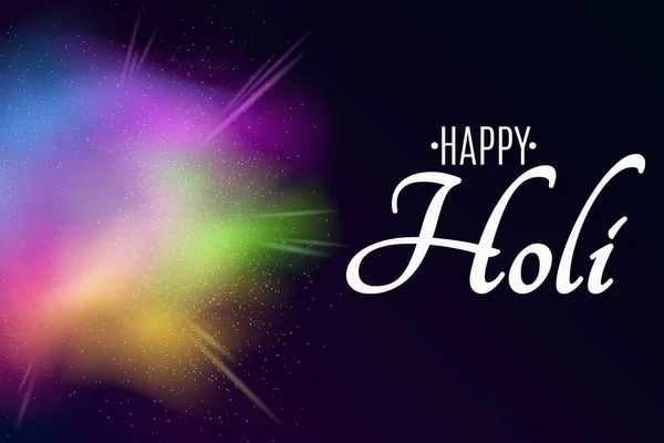 Holi Festival Culori Explozie Culori Spray Multicolor Praf Ceaţă Colorat — Vector de stoc