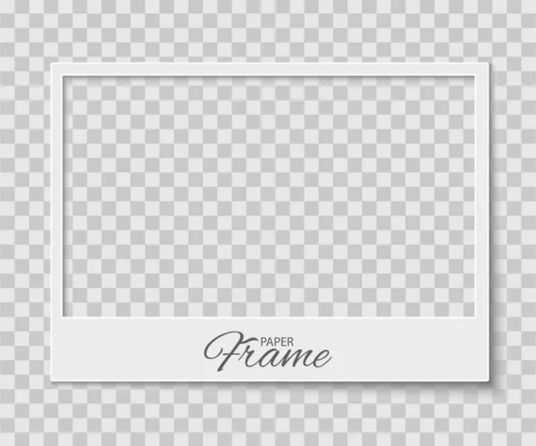 Leerer Horizontaler Weißer Fotorahmen Mit Einer Aufschrift Vektorillustration Eps — Stockvektor
