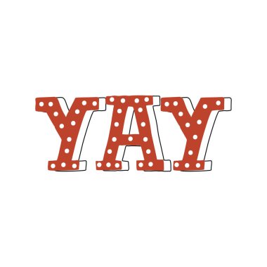 Yay - şirin benzersiz kreş el yazı çizilmiş. Renk çocuklar İskandinav tarzı resimde vektör.