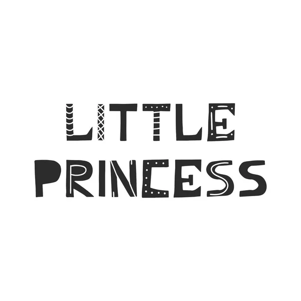 Μικρή Πριγκίπισσα Χέρι Συρμένο Φυτώριο Αφίσα Γράμματα Σκανδιναβικό Στιλ Εικονογράφηση — Φωτογραφία Αρχείου