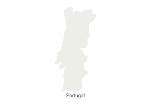 Макет Португалії карту на білому тлі. Векторні ілюстрації шаблон — стоковий вектор
