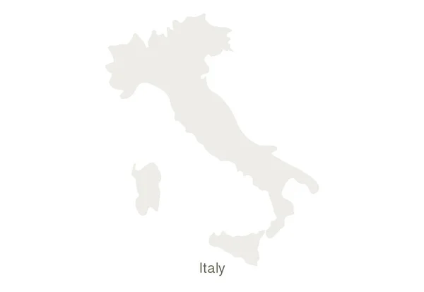 在白色背景上的意大利地图的模拟。向量例证模板 — 图库矢量图片