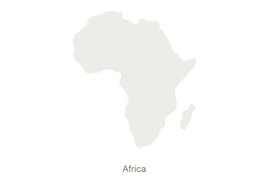 Afrika 'nın mockup beyaz bir arka plan üzerinde harita. Vektör çizim şablonu