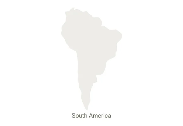 Mockup of South America mapa sobre un fondo blanco. Plantilla ilustrativa vectorial — Vector de stock