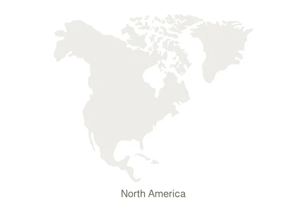 Mockup av Nord Amerika karta på en vit bakgrund. Mall för vektor illustration — Stock vektor
