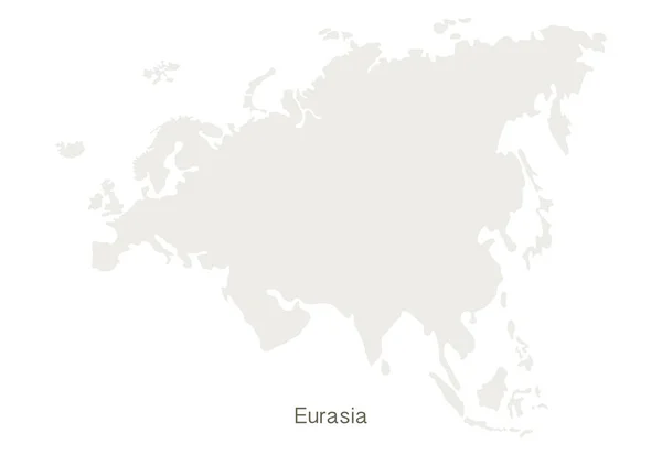 Mockup de Eurasia mapa sobre un fondo blanco. Plantilla ilustrativa vectorial — Vector de stock