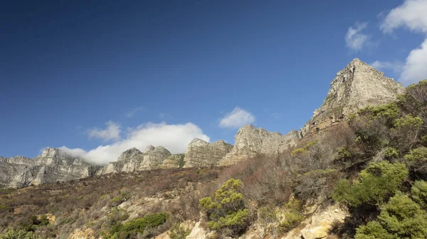 Mraky Nad Apoštolů Pohoří Stolovou Horu Kapské Město Vedle Camp — Stock fotografie