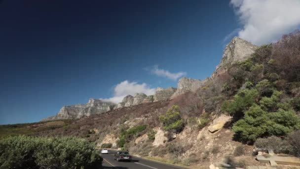 Wolken Langzaam Glijden Het Apostelen Gebergte Cape Town — Stockvideo