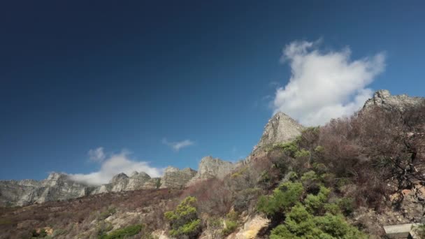 Wolken Langzaam Glijden Het Apostelen Gebergte Cape Town — Stockvideo