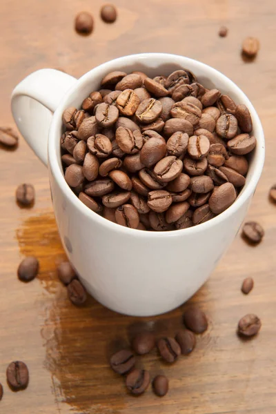 Conceptual Image Bean Cup Coffee Coffee Mug Full Beans — Stock Photo, Image