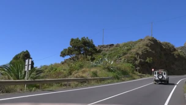 Safari Reis Door Jeep Gomera — Stockvideo