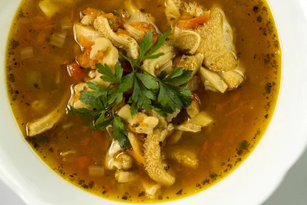 Traditionelle Und Ost Und Südeuropa Sehr Beliebte Suppe Aus Rindfleisch — Stockfoto