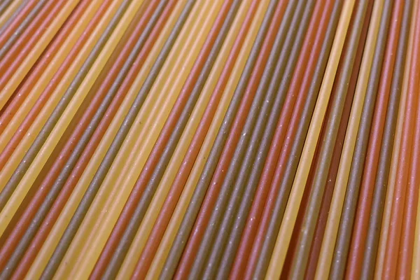 Colorful tricolore spaghetti pasta background