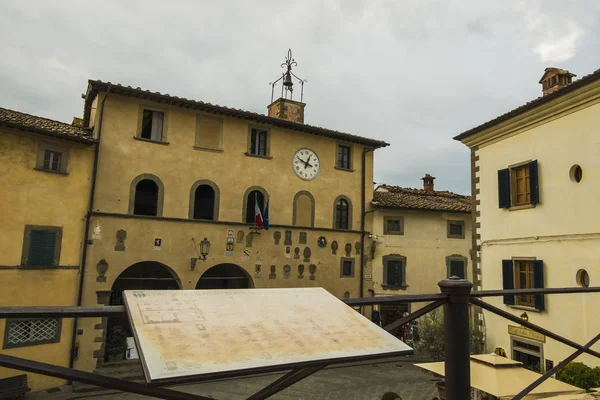 Radda Chianti Siena Toskania Włochy Września 2019 Ratusz Miejski Aka — Zdjęcie stockowe