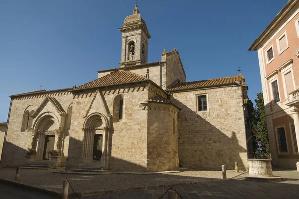 San Quirico Orcia Siena Italien September 2018 Kyrkan San Quirico — Stockfoto