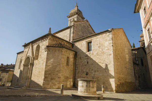San Quirico Orcia Siena Itálie Září 2018 Kolegiální Kostel San — Stock fotografie