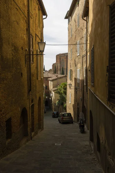 Las Calles Siena Centro Histórico Siena Sido Declarado Por Unesco — Foto de Stock