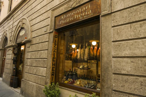 Siena Italia Septiembre 2019 Tienda Con Especialidades Locales Siena Toscana — Foto de Stock