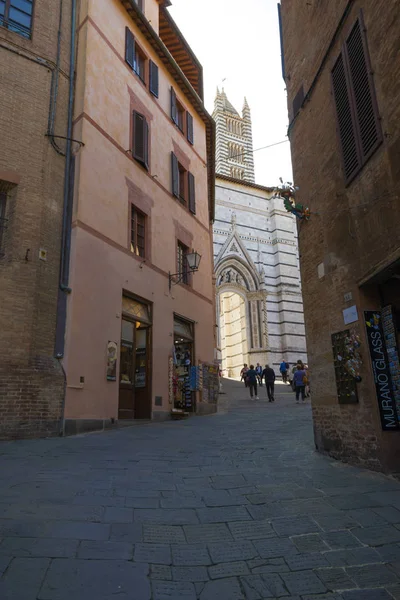 Brama Sieny Katedra Santa Maria Assunta Duomo Siena Sienie Toskania — Zdjęcie stockowe