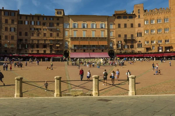 Siena Italia Settembre 2019 Panorama Piazza Del Campo Siena Italia — Foto Stock