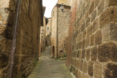 İtalya, Toskana 'daki Pitigliano ortaçağ kasabası.