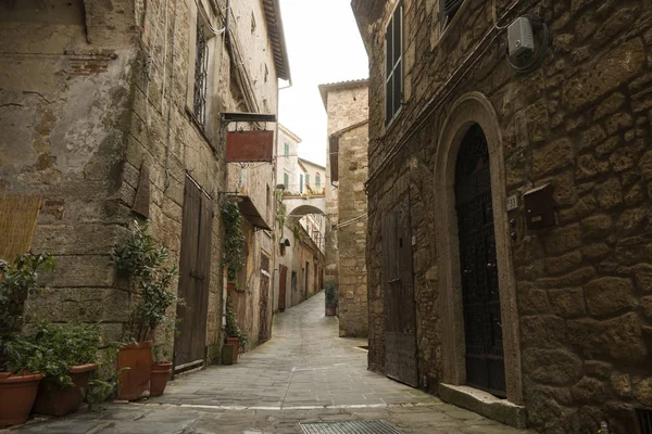 Pitigliano Włochy 2019 Architektura Średniowiecznego Tufu Pitigliano Toskanii Włochy — Zdjęcie stockowe