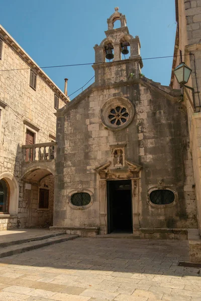 Saint Michaels Kyrka Korcula Stad — Stockfoto