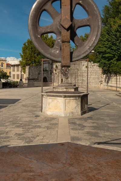 Zadar Fünf Brunnen Platz Und Historische Architektur Dalmatien Kroatien — Stockfoto