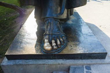 Split, Hırvatistan, 21 Mayıs 2018: Ayrıntılar, Gregorius, Nin heykeli.