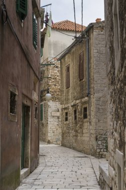 Sibenik Hırvatistan, 10 Eylül 2017, şehir, güzel sokak ve bina şehir güzel sonbahar günü