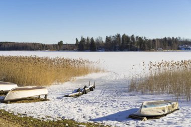 Güneşli bahar günü İsveç İskandinavya Avrupa'nın güzel doğa ve manzara fotoğraf. 