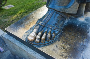 Split, Hırvatistan, 21 Mayıs 2018: Ayrıntılar, Gregorius, Nin heykeli.