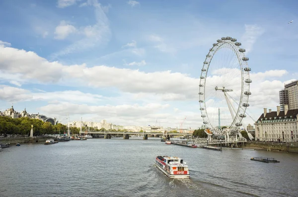 Londra Büyük Britanya Ekim 2017 Görüntü Ünlü Göz Dönme Dolap — Stok fotoğraf