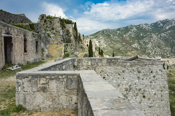 Fortress Klis City Split Dalmatia Croatia Beautiful Old Ruins Buildings — Stock Photo, Image