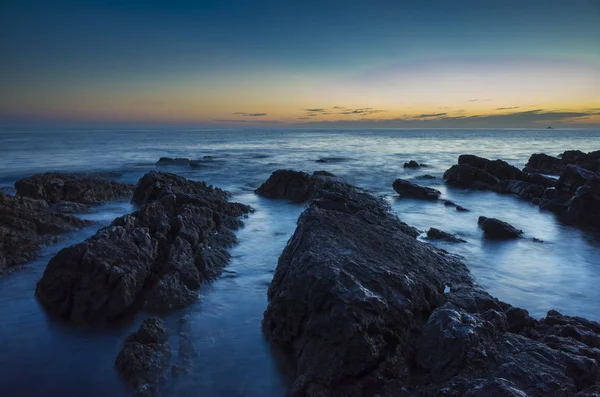 Schöner Sonnenuntergang Adriatischen Meer Kroatien Europa — Stockfoto