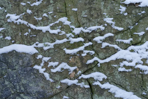 Superfície Pedra Nevada Como Fundo — Fotografia de Stock