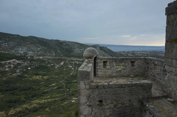 Fortaleza Klis Las Afueras Ciudad Split Dalmacia Croacia Hermosas Ruinas — Foto de Stock