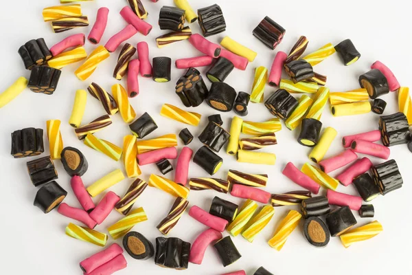 Detalles Caramelos Regaliz Acabado Dulce Sabroso Colorido —  Fotos de Stock