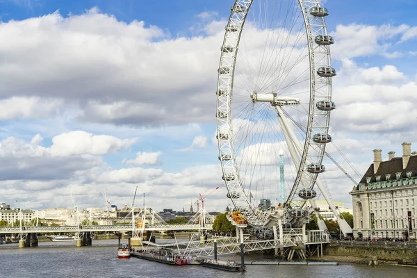 Londra Büyük Britanya Ekim 2017 Görüntü Ünlü Göz Dönme Dolap — Stok fotoğraf