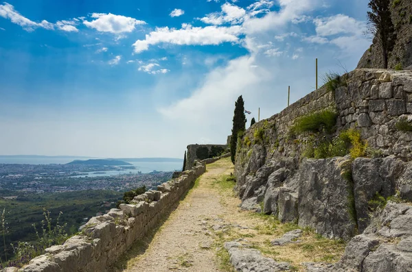 Fortaleza Klis Las Afueras Ciudad Split Dalmacia Croacia Hermosas Ruinas — Foto de Stock