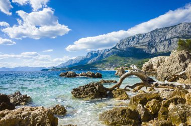 Adriyatik Denizi, Hırvatistan Avrupa'nın renkli güneşli yaz gün. 