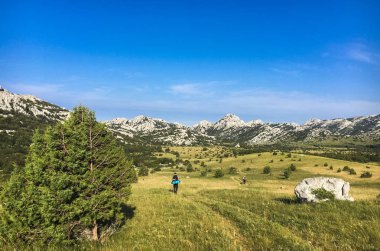 Paklenica Velebit Dağları Hırvatistan'da yürüyüş